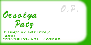 orsolya patz business card